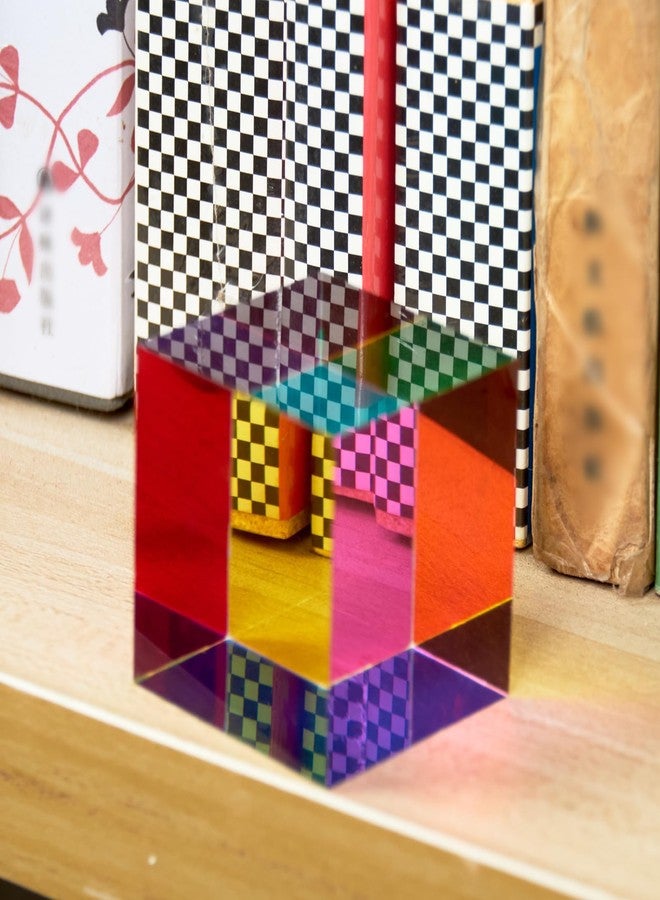 ECBANLI CMY Color Cube, 40mm (1.6 inch) Mixing Colorful Acrylic Prism, Physics Toy and Desktop Decor, Educational Toys Gift for Kids, 4cm - Image 4